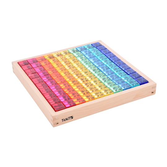 TickiT® Translucent Gem Cube Mirror Tray Set